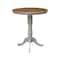 International Concepts Round 36 in Round Top Pedestal Table, Bar Height, Hickory/Stone, 36 W, 36 L, 41.1 in H, Wood K41-36RT-6B-2 - alternate 2